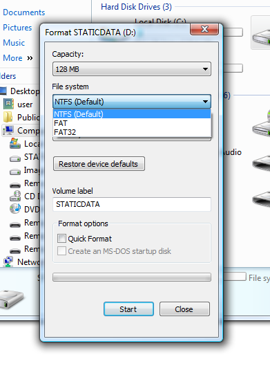 Reformat External Hard Drive Ntfs Vista